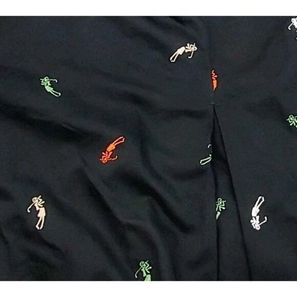Lizgolf Women's Skort Size 10 Embroidered Side Zip Golf Skirt Black Liz Claiborn - Picture 9 of 9